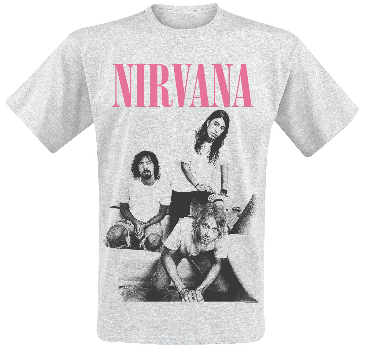 Nirvana Bathroom Photo T-Shirt grau meliert in L von Nirvana