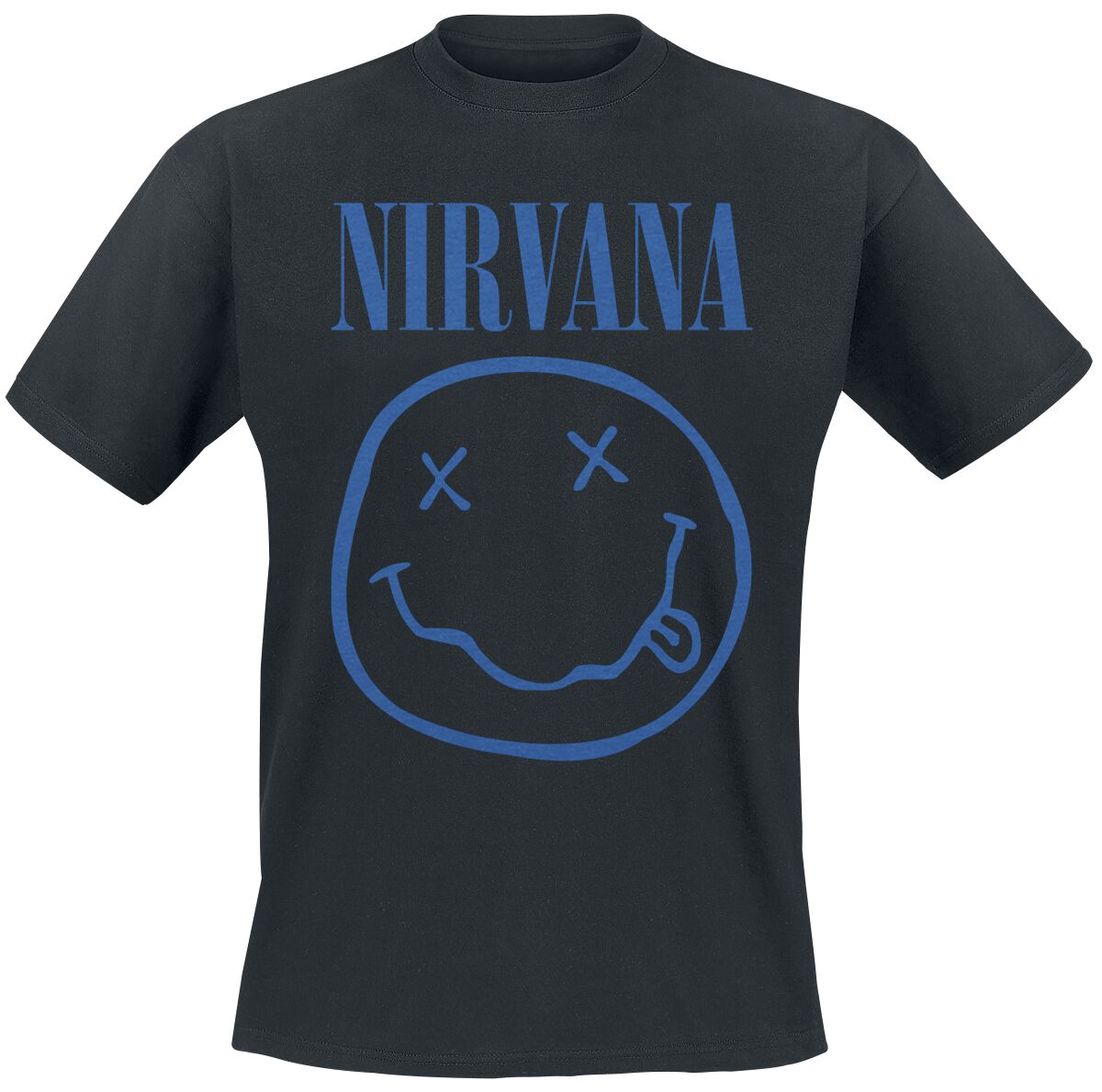 Nirvana Blue Logo T-Shirt schwarz in S von Nirvana