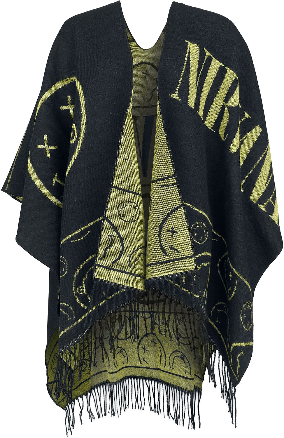 Nirvana Cardigan - EMP Signature Collection  - für Damen - Größe  schwarz/gelb  - EMP exklusives Merchandise! von Nirvana