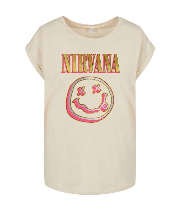 Nirvana Coloured Logo T-Shirt sand in M von Nirvana