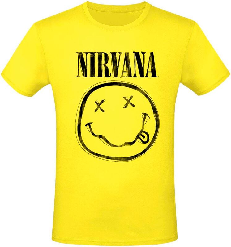 Nirvana Flower Sniffing T-Shirt gelb in 3XL von Nirvana