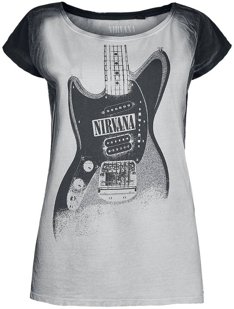 Nirvana Guitar T-Shirt schwarz grau in XXL von Nirvana