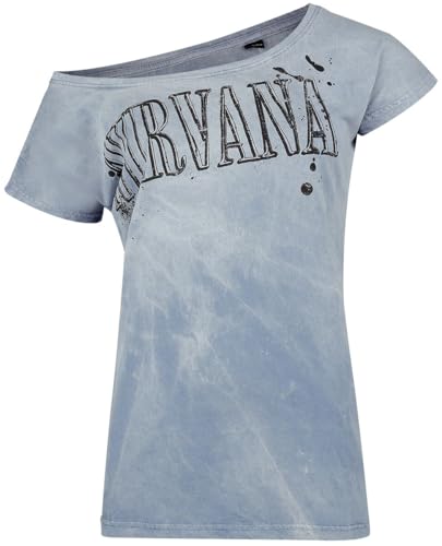 Nirvana In Utero Collage Frauen T-Shirt hellblau M 100% Baumwolle Band-Merch, Bands von Nirvana