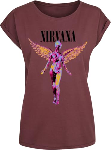 Nirvana In Utero Frauen T-Shirt rot XXL 100% Baumwolle Band-Merch, Bands von Nirvana
