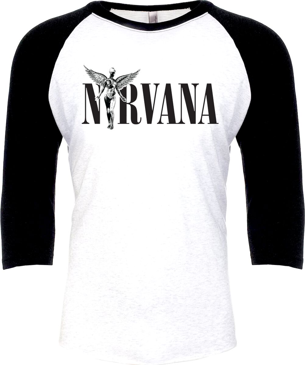 Nirvana In Utero Langarmshirt weiß schwarz in M von Nirvana