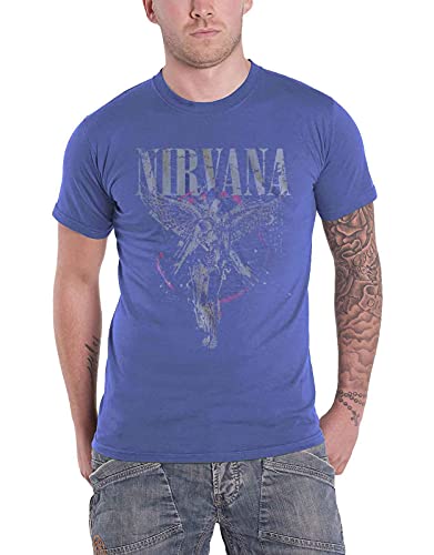 Nirvana In Utero Männer T-Shirt blau meliert S von Rockoff Trade