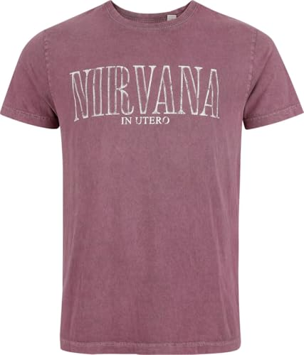 Nirvana In Utero Männer T-Shirt lila 3XL 100% Baumwolle Band-Merch, Bands von Nirvana