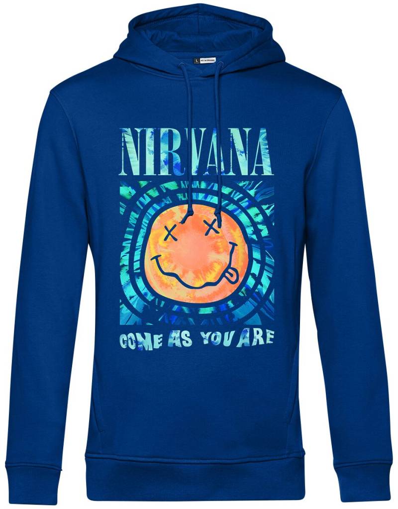 Nirvana Kapuzenpullover - Abstract Water - S bis XXL - für Männer - Größe XXL - blau  - Lizenziertes Merchandise! von Nirvana