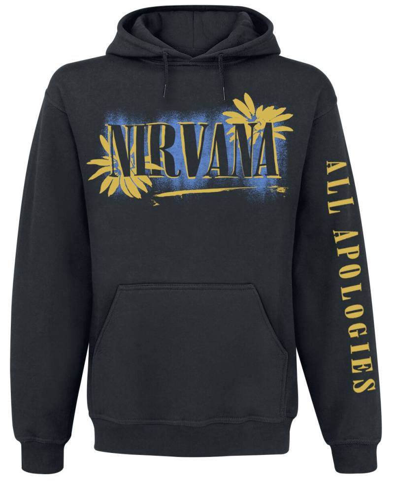 Nirvana Kapuzenpullover - All Apologies - S bis XXL - für Männer - Größe L - schwarz  - Lizenziertes Merchandise! von Nirvana