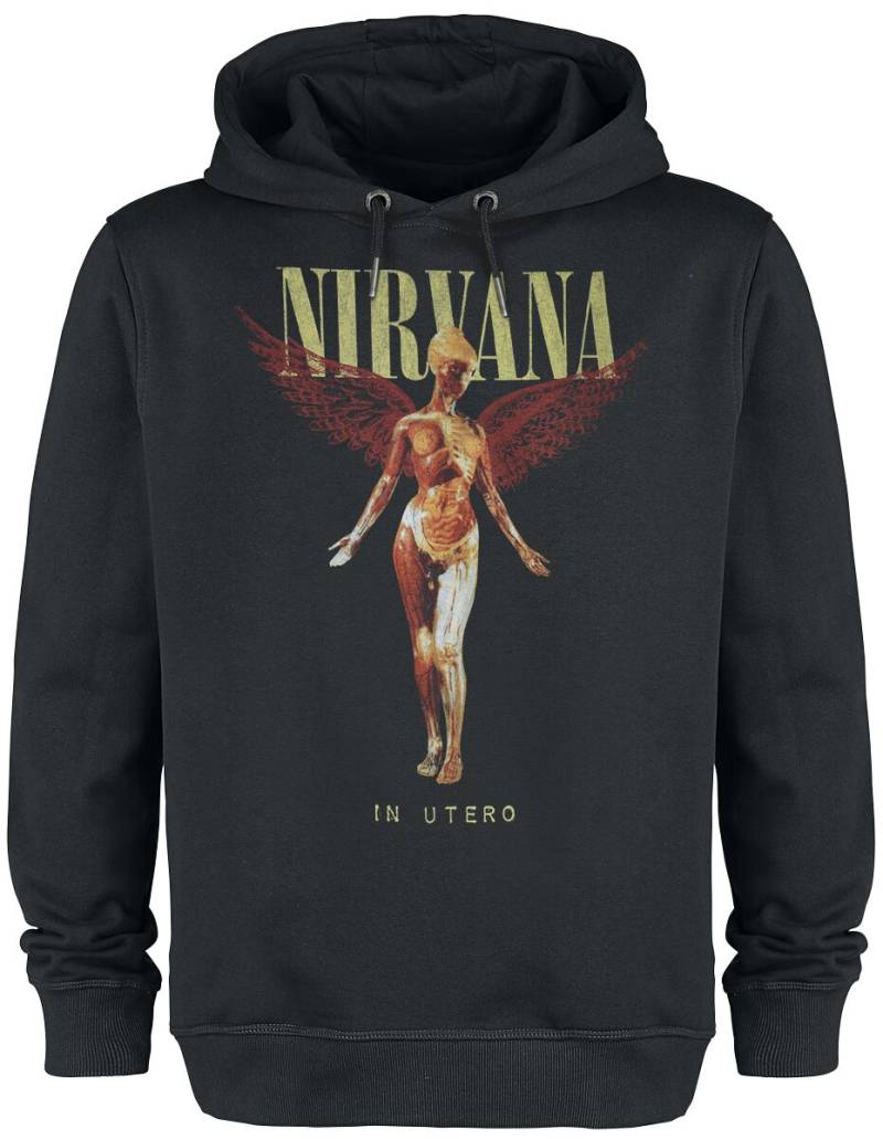 Nirvana Kapuzenpullover - Amplified Collection - In Utero Dark Night - XS bis 3XL - für Männer - Größe XXL - schwarz  - Lizenziertes Merchandise! von Nirvana