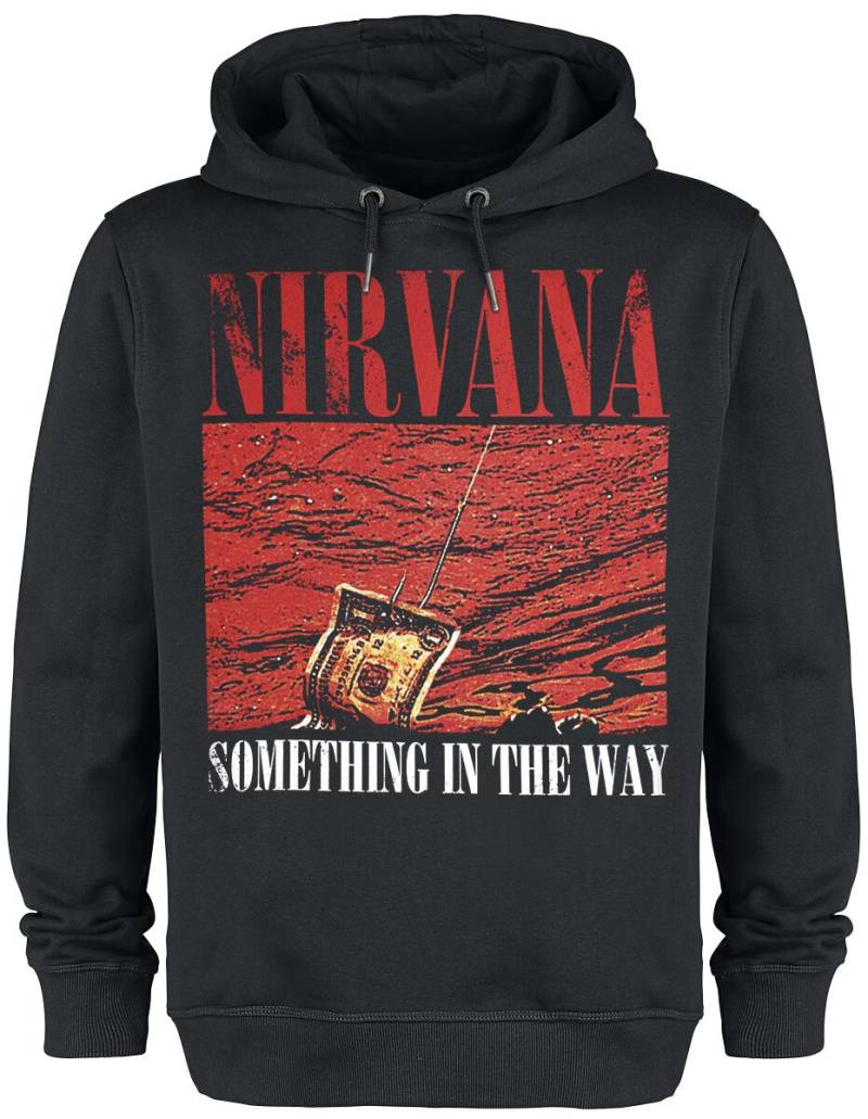 Nirvana Kapuzenpullover - Amplified Collection - Something In The Way - XS bis 3XL - für Männer - Größe XS - schwarz  - Lizenziertes Merchandise! von Nirvana