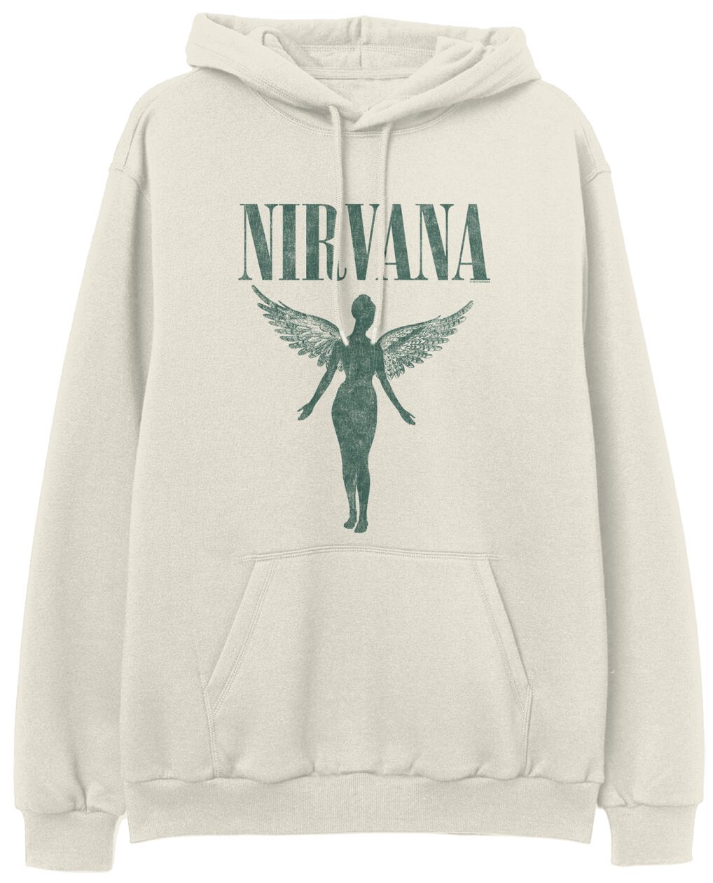 Nirvana Kapuzenpullover - Angel - S bis XXL - für Männer - Größe M - beige  - Lizenziertes Merchandise! von Nirvana