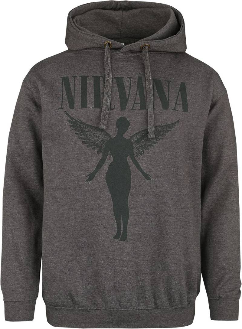 Nirvana Kapuzenpullover - Angel - S bis XXL - für Männer - Größe XL - charcoal  - Lizenziertes Merchandise! von Nirvana