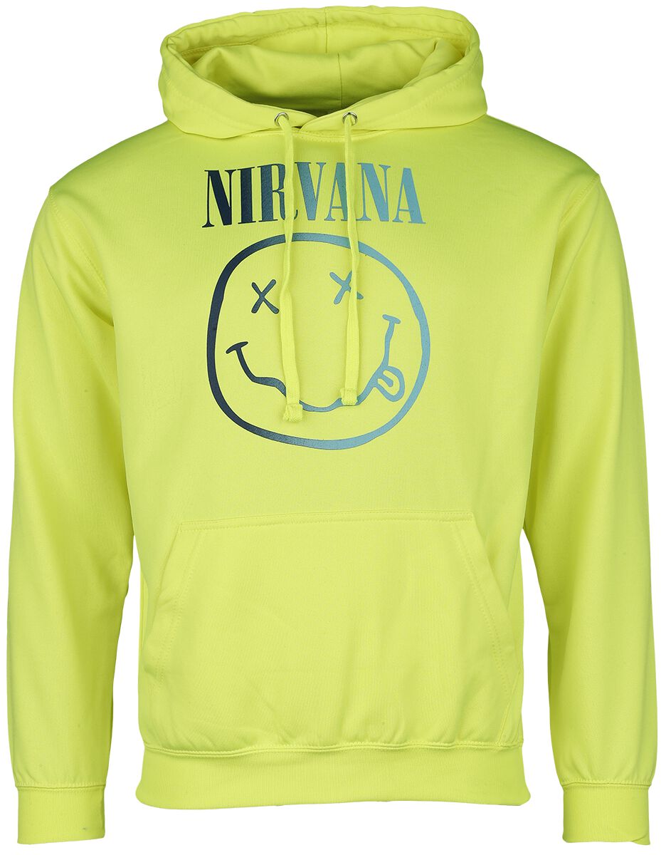 Nirvana Kapuzenpullover - Rainbow Logo - S bis XL - für Männer - Größe XL - gelb  - Lizenziertes Merchandise! von Nirvana