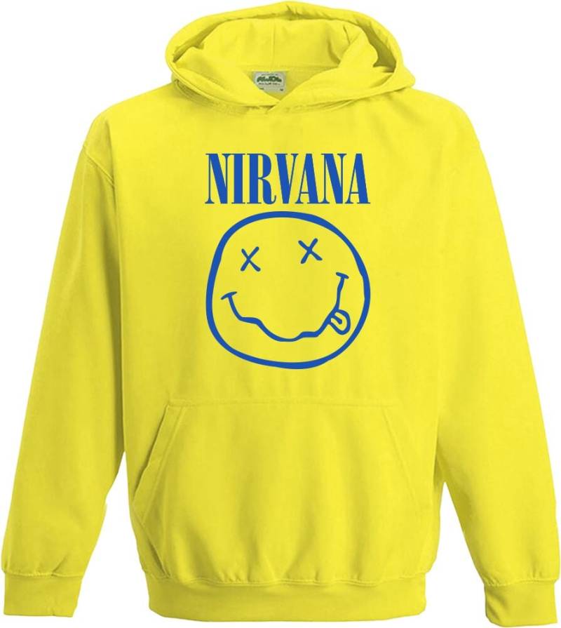 Nirvana Kids - Logo Kapuzenpullover gelb in M von Nirvana