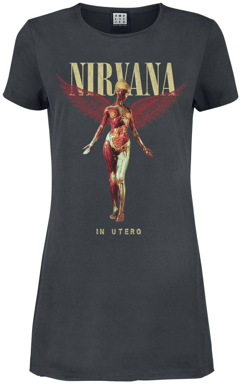Nirvana Kurzes Kleid - Amplified Collection - In Utero - S bis L - für Damen - Größe L - charcoal  - Lizenziertes Merchandise! von Nirvana