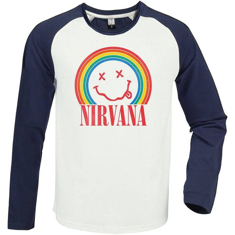 Nirvana Langarmshirt - Amplified Collection - Rainbow - S bis 3XL - für Männer - Größe XXL - multicolor  - Lizenziertes Merchandise! von Nirvana