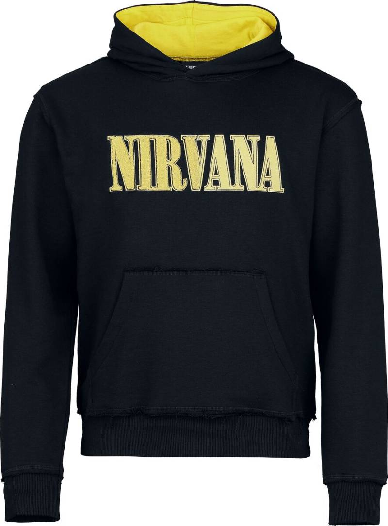 Nirvana Logo Kapuzenpullover schwarz gelb in 5XL von Nirvana