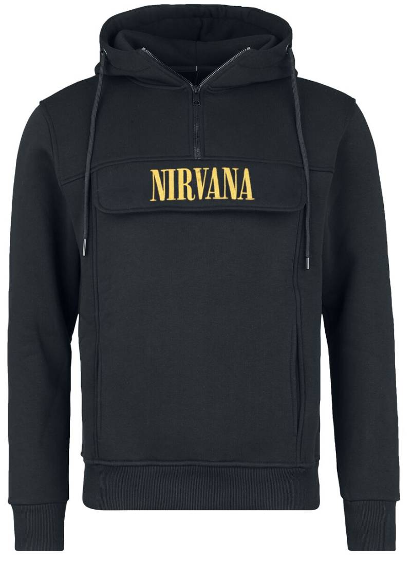 Nirvana Logo Kapuzenpullover schwarz in XXL von Nirvana