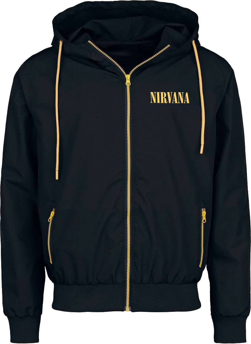 Nirvana Logo Windbreaker schwarz in XL von Nirvana