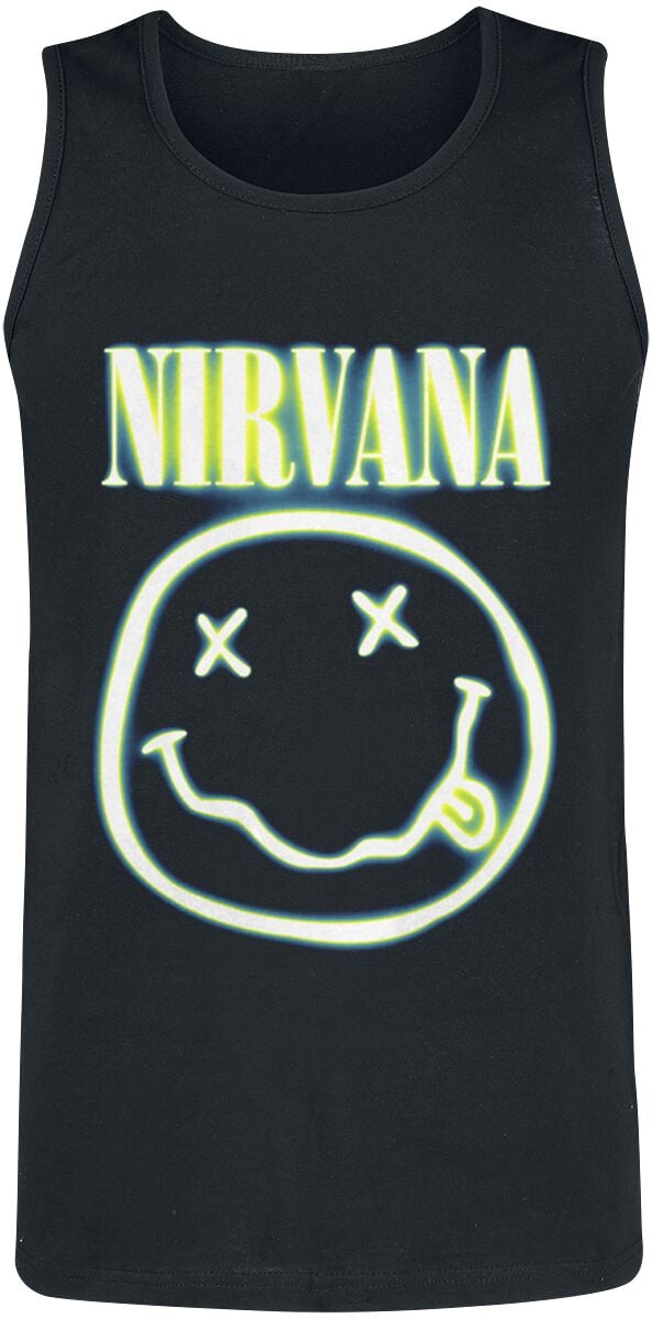 Nirvana Neon Logo Tank-Top schwarz in M von Nirvana