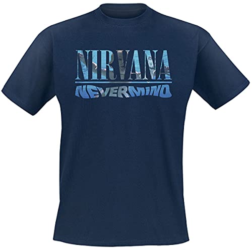 Nirvana Nevermind Männer T-Shirt Navy L 100% Baumwolle Band-Merch, Bands, Nachhaltigkeit von Rock Off officially licensed products