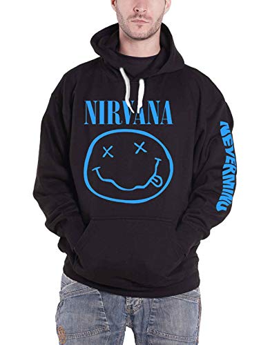 Nirvana Nevermind Smile Männer Kapuzenpullover schwarz M von Nirvana