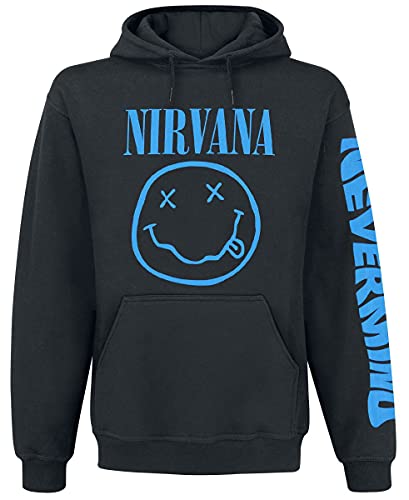 Nirvana Nevermind Smile Männer Kapuzenpullover schwarz M von Nirvana