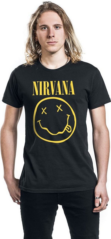 Nirvana Print-Shirt NIRVANA T-SHIRT Herren grau oder Schwarz L XL XXL von Nirvana