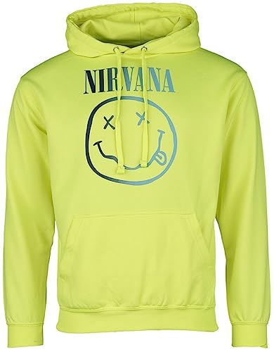 Nirvana Rainbow Logo Männer Kapuzenpullover gelb XL 85% Polyester, 15% Baumwolle Band-Merch, Bands von Nirvana
