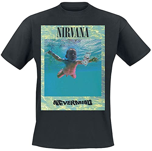 Nirvana Ripple Overlay Männer T-Shirt schwarz S 100% Baumwolle Band-Merch, Bands von Nirvana