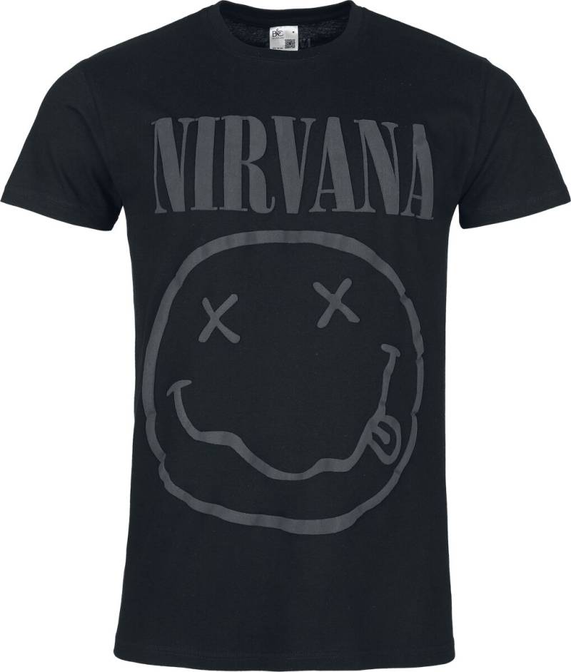 Nirvana Smile Logo 3D Druck T-Shirt schwarz in L von Nirvana