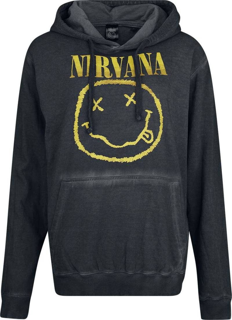 Nirvana Smiley Kapuzenpullover schwarz in M von Nirvana
