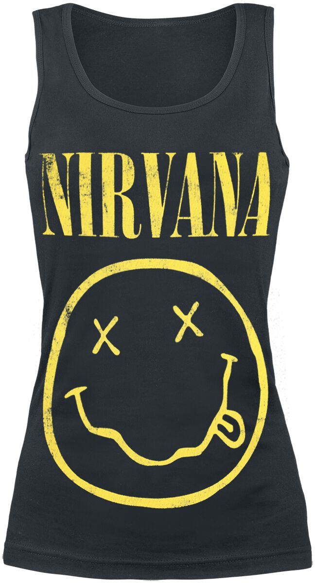 Nirvana Smiley Top schwarz in L von Nirvana
