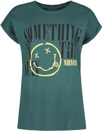 Nirvana Something In The Way Frauen T-Shirt blau XXL 100% Baumwolle Band-Merch, Bands von Nirvana