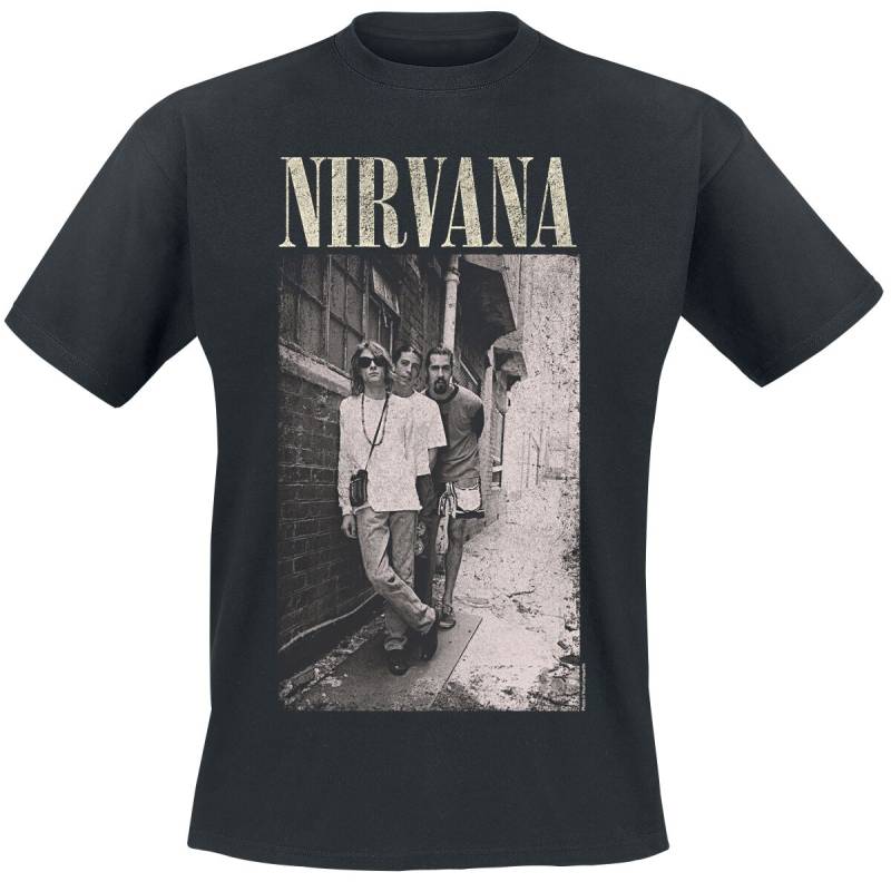 Nirvana T-Shirt - Alleyway - S bis XXL - für Männer - Größe XXL - schwarz  - Lizenziertes Merchandise! von Nirvana
