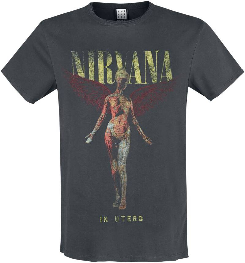 Nirvana T-Shirt - Amplified Collection - In Utero - S bis 3XL - für Männer - Größe XL - charcoal  - Lizenziertes Merchandise! von Nirvana