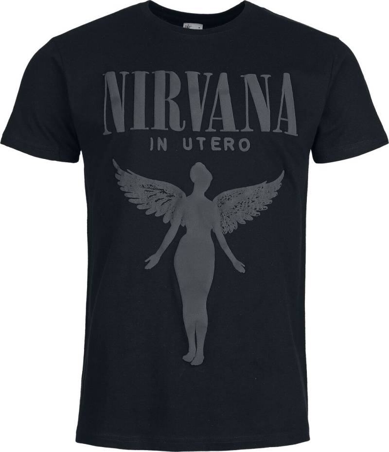 Nirvana T-Shirt - Angel 3D Druck - S bis 3XL - für Männer - Größe M - schwarz  - Lizenziertes Merchandise! von Nirvana