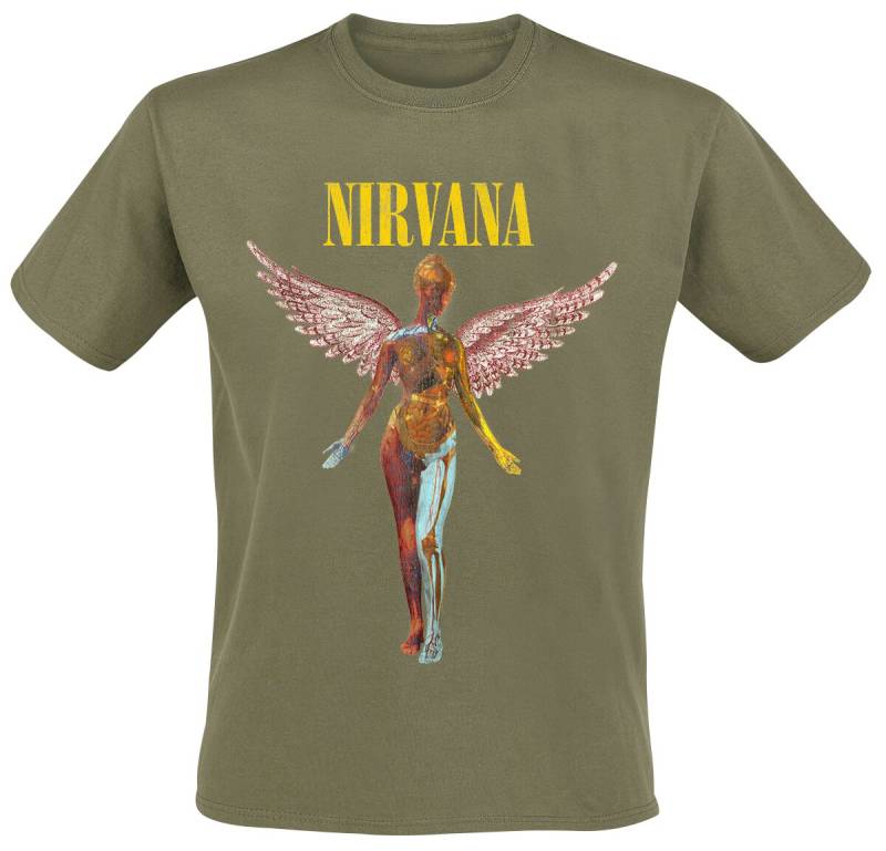 Nirvana T-Shirt - Angel - S bis 3XL - für Männer - Größe XL - grün  - Lizenziertes Merchandise! Nirvana T-Shirt - Angel - S bis 3XL - für Männer - Größe XL - grün  - Lizenziertes Merchandise! von Nirvana