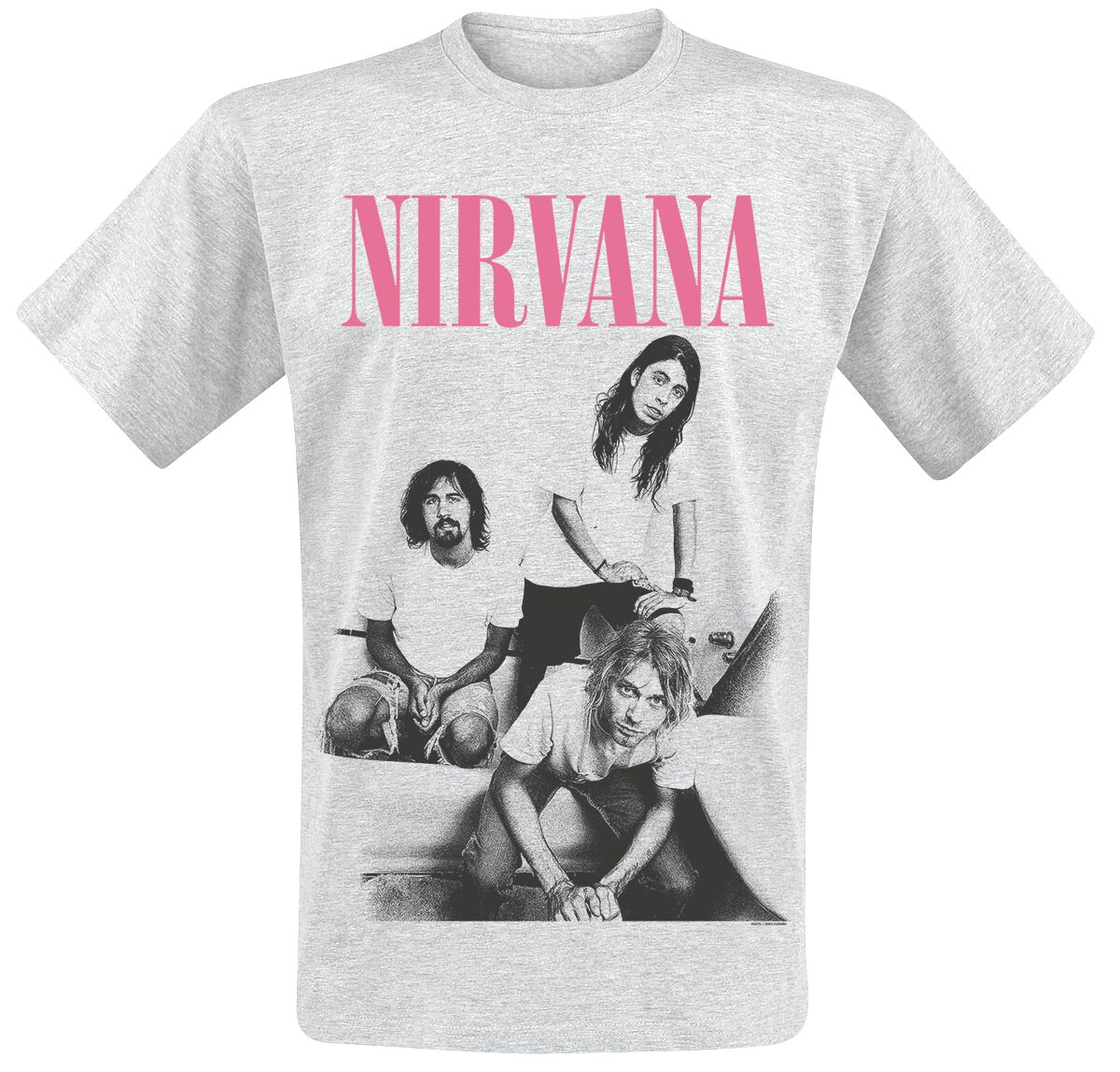 Nirvana T-Shirt - Bathroom Photo - S bis XXL - für Männer - Größe S - grau meliert  - Lizenziertes Merchandise! von Nirvana