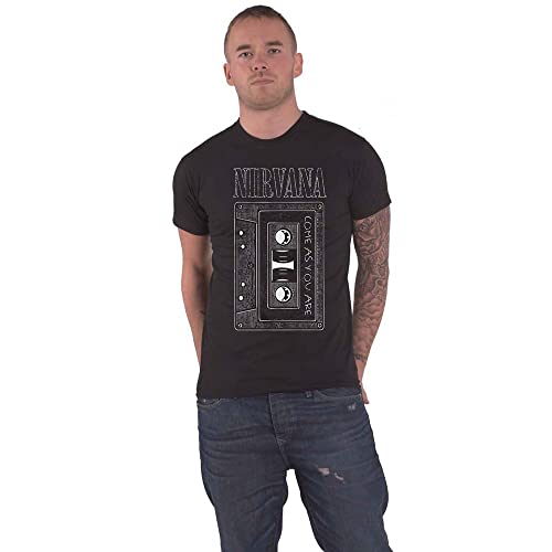 Nirvana T Shirt Come As You Are Tape Band Logo Nue offiziell Herren Schwarz XXL von Nirvana