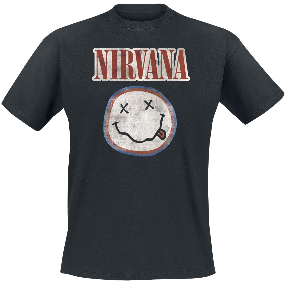 Nirvana T-Shirt - Distressed Logo - S bis XXL - für Männer - Größe XXL - schwarz  - Lizenziertes Merchandise! von Nirvana