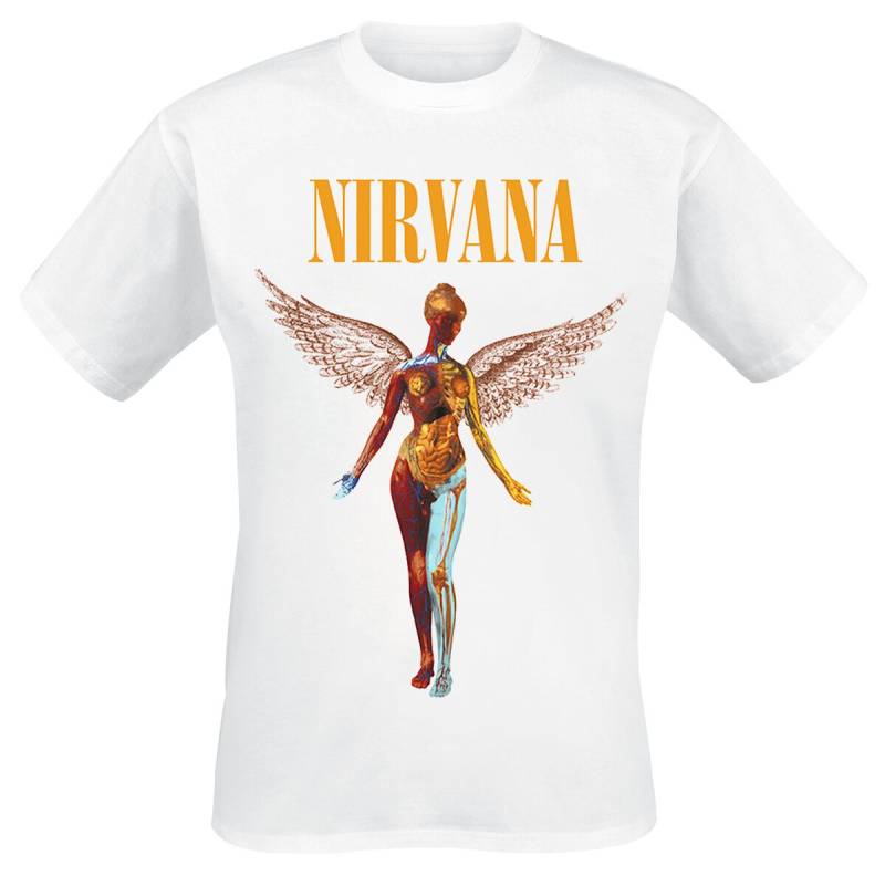 Nirvana T-Shirt - In Utero - S bis XXL - für Männer - Größe M - weiß  - Lizenziertes Merchandise! von Nirvana