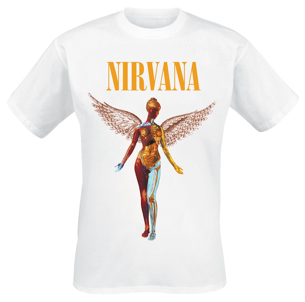 Nirvana T-Shirt - In Utero - S bis XL - für Männer - Größe XL - weiß  - Lizenziertes Merchandise! von Nirvana