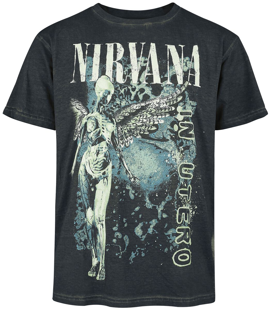 Nirvana T-Shirt - In Utero Vertical - S bis 3XL - für Männer - Größe M - schwarz  - Lizenziertes Merchandise! von Nirvana