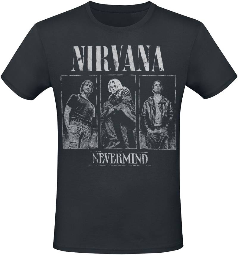Nirvana T-Shirt - Nevermind Photo - S bis 3XL - für Männer - Größe S - schwarz  - Lizenziertes Merchandise! von Nirvana