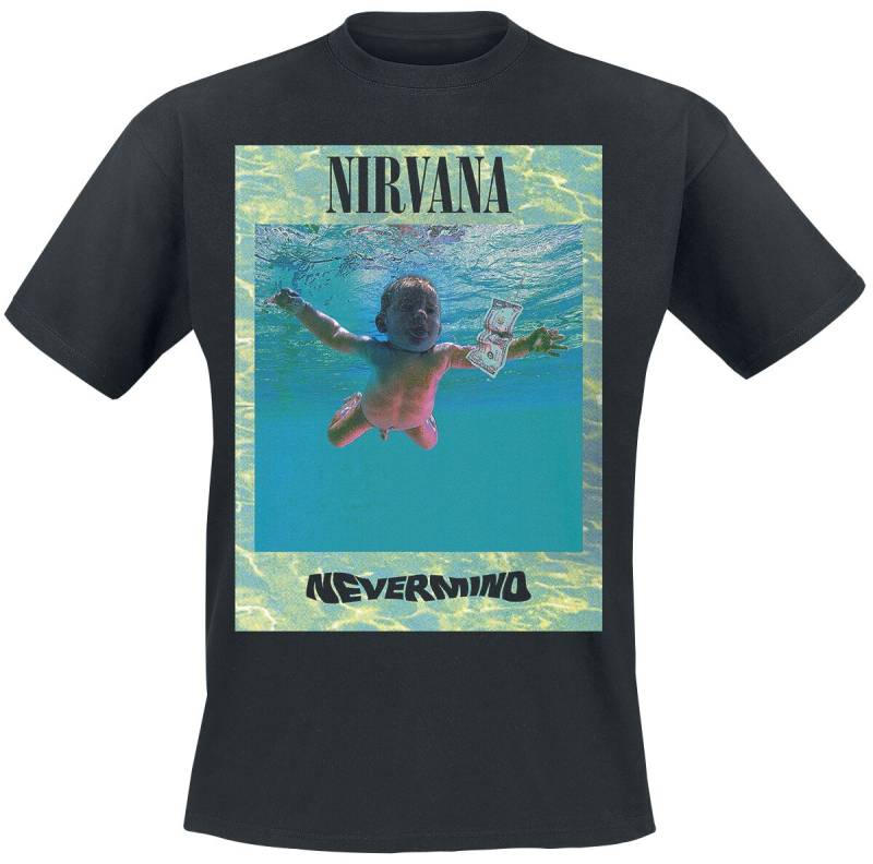 Nirvana T-Shirt - Ripple Overlay - S bis L - für Männer - Größe M - schwarz  - Lizenziertes Merchandise! von Nirvana