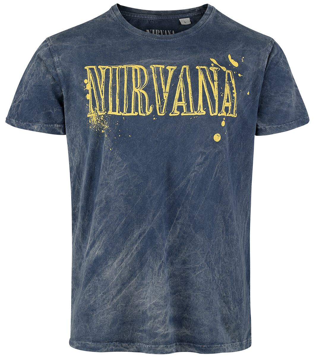 Nirvana T-Shirt - STS - S bis 3XL - für Männer - Größe M - navy  - Lizenziertes Merchandise! von Nirvana