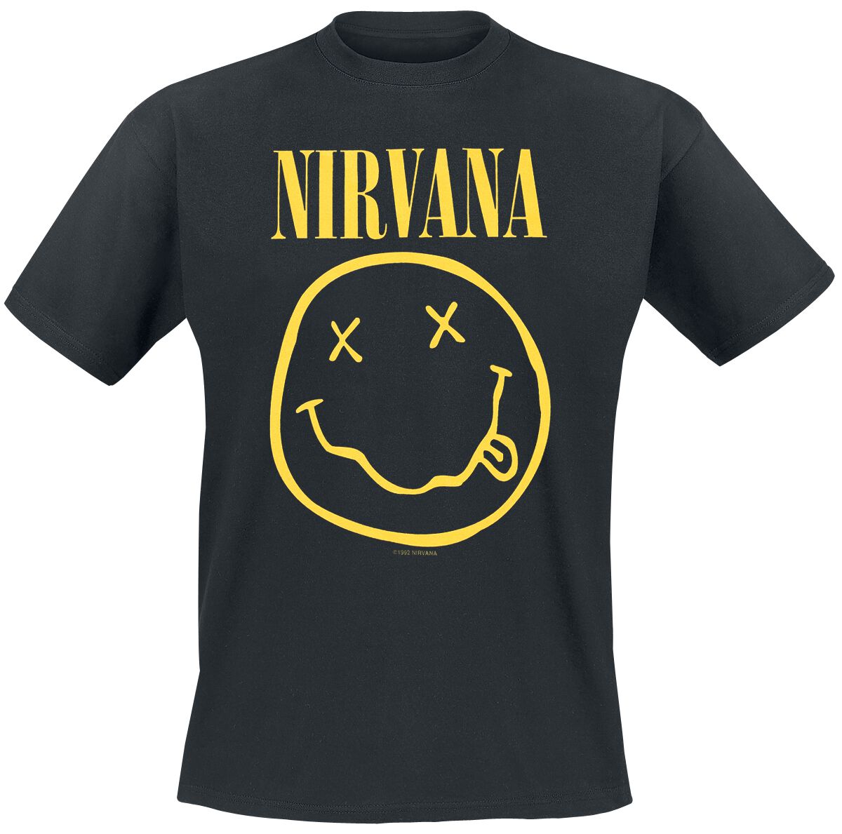 Nirvana T-Shirt - Smiley - S bis 4XL - für Männer - Größe S - schwarz  - Lizenziertes Merchandise! von Nirvana