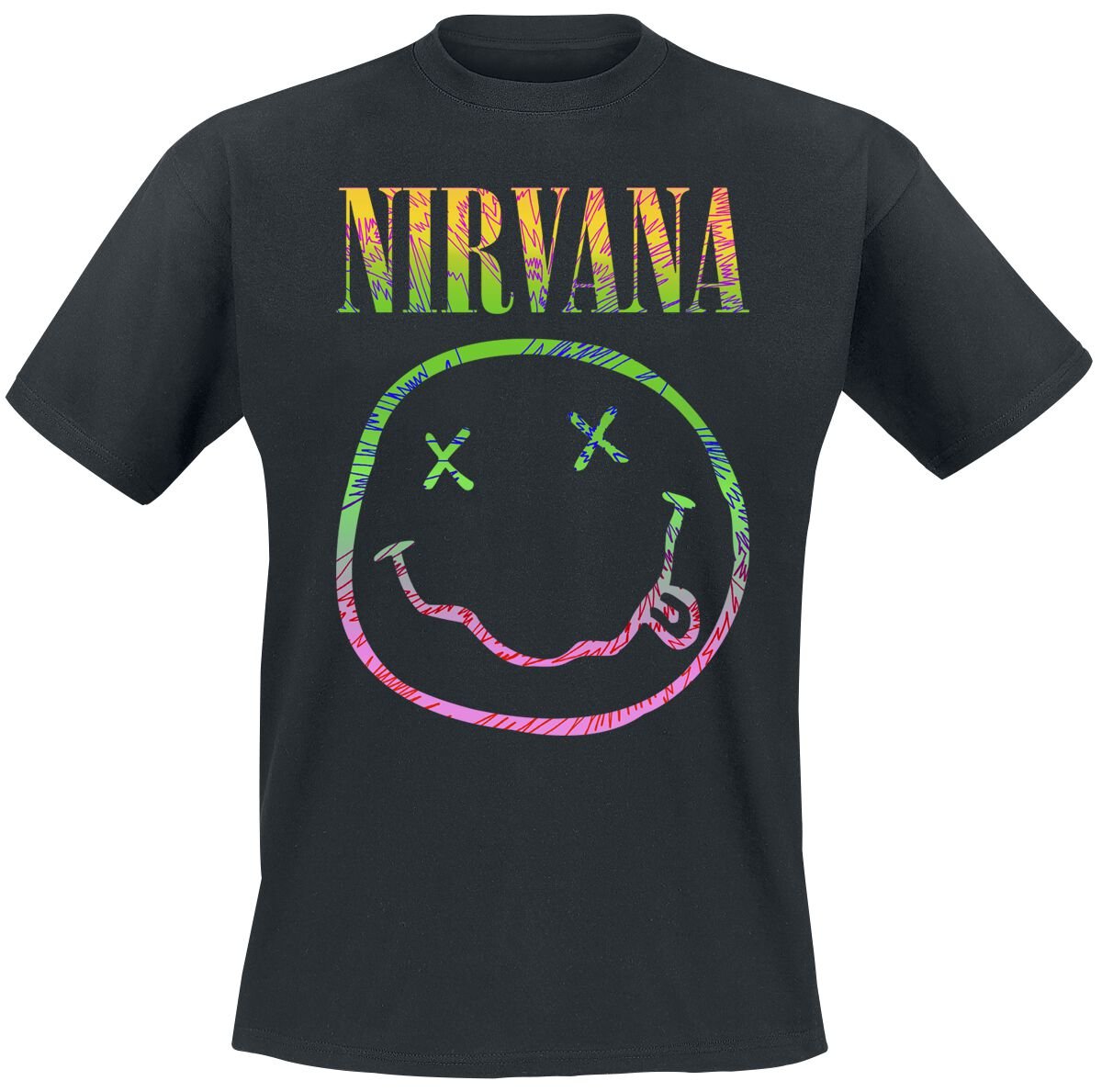 Nirvana T-Shirt - Sorbet Ray - S bis XXL - für Männer - Größe L - schwarz  - Lizenziertes Merchandise! von Nirvana